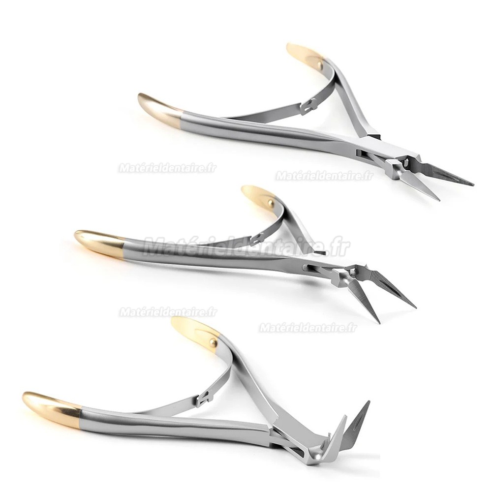 Pince à épiler pour racines résiduelles dentaires (droites/courbes 45°/90°)